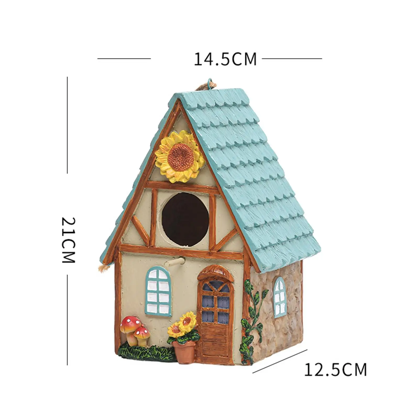 Bird House Resin Unique Bird Cottages Nest Rustic Bluebird Shelter for Garden Bird House Resin Unique Bird Cottages Nest Rustic Bluebird Shelter for Garden