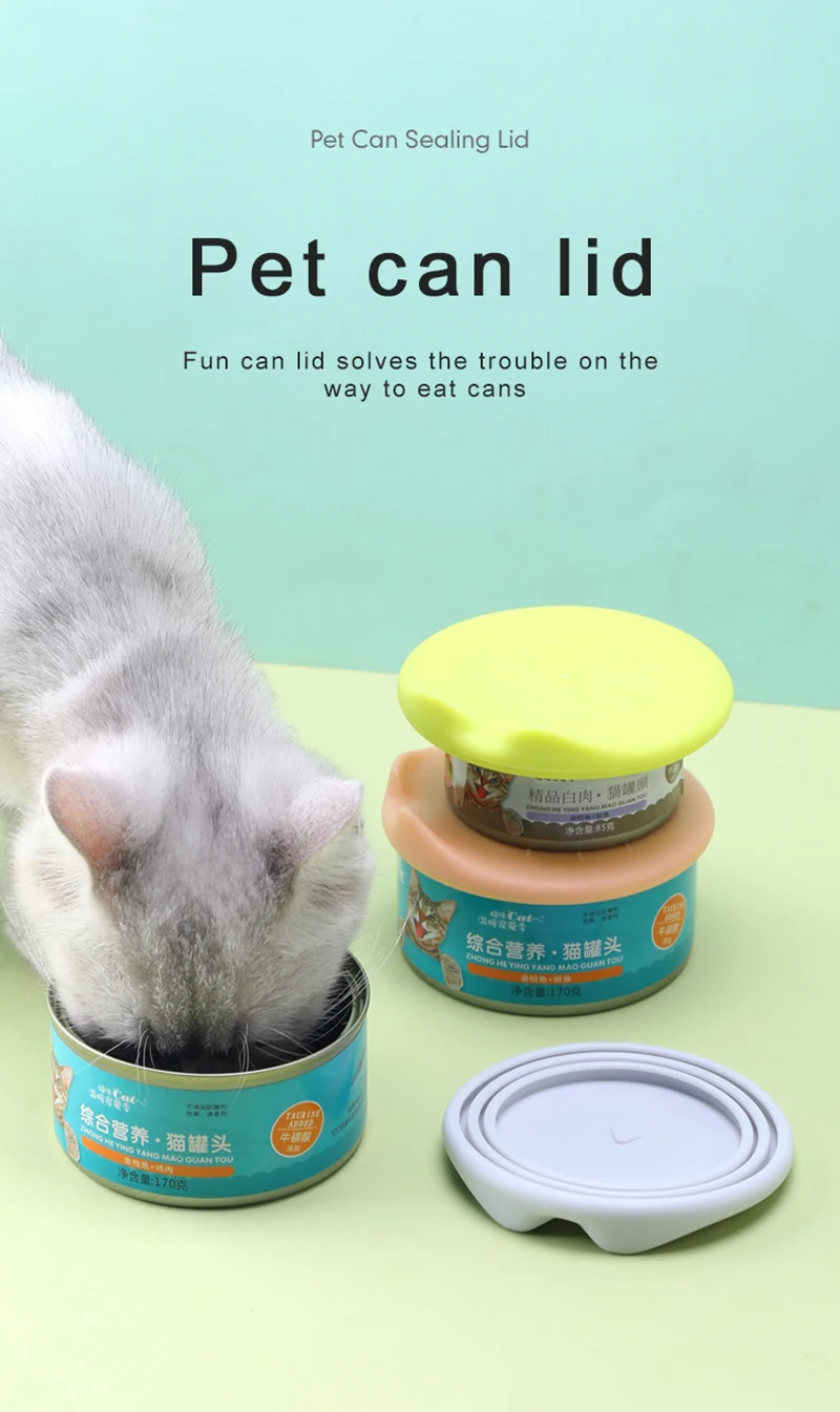 Tapa de silicona de cara grande para gatos en varios colores