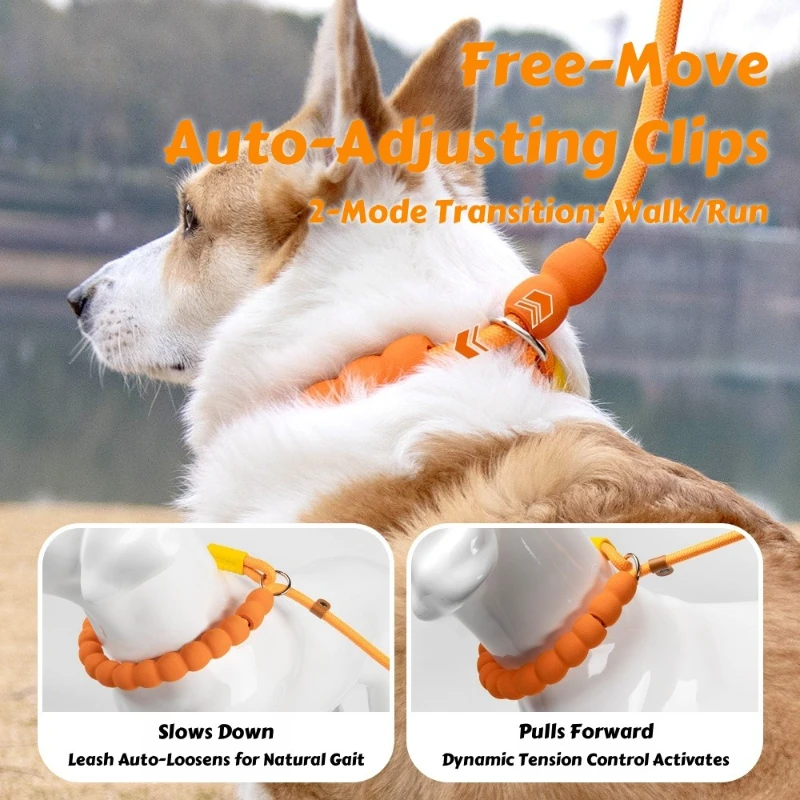 Correa para perro Cloud Candy – Mango acolchado de algodón con burbujas con clips antiastres y antipérdida Correas reflectantes en color pastel para caminar al aire libre - imagen 4