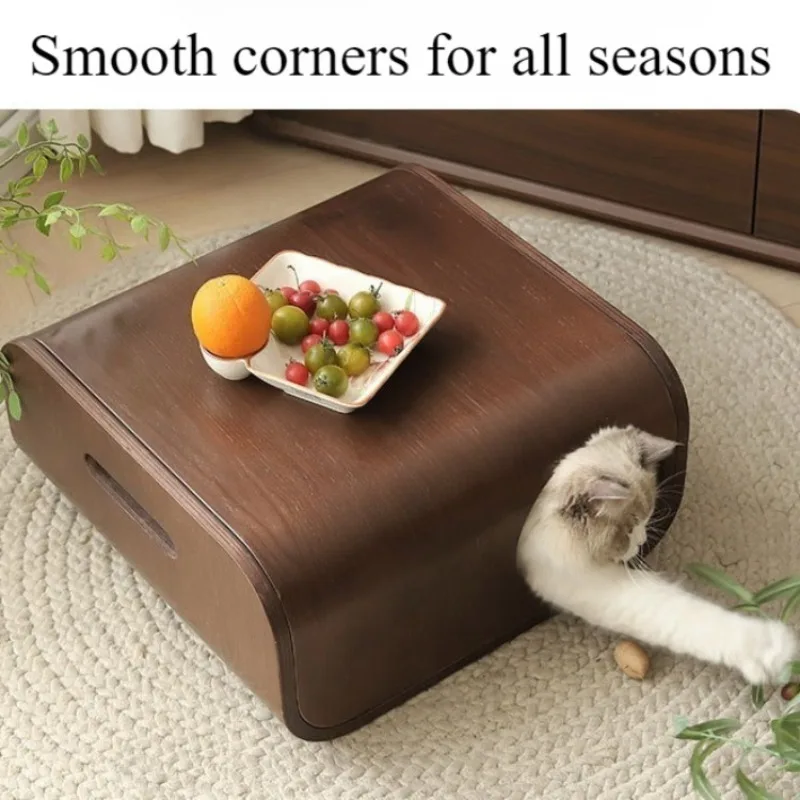Camas nido de madera de lujo para gatos, mesas de centro cerradas de doble uso, casa para gatos oculta, cueva, sala de estar, nido interior, producto de suministros para mascotas - imagen 5