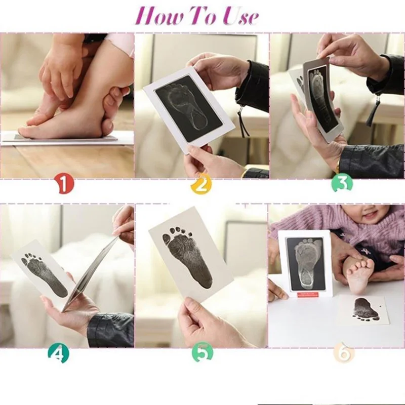 Pet Dog Footprint Handprint Pad Safe Non-toxic Printing Pad Pet Footprint Baby Paw Print Pad Footprint Pad Ink-free - imagen 4