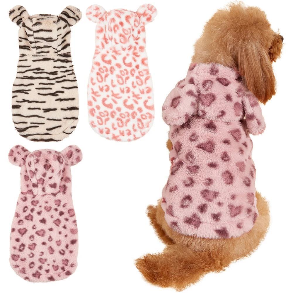 Ropa de invierno para mascotas, disfraz de lana suave para perros, Sudadera con capucha para cachorros, abrigo para perros, Bulldog Francés, Chihuahua, trajes para perros - imagen 2