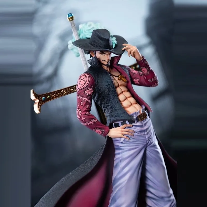 Nuevas figuras de Anime de una pieza, 30CM, Dracule Mihawk, colección de estatuas de PVC, modelo de decoración de habitación, juguetes de regalo de cumpleaños para niños - imagen 4