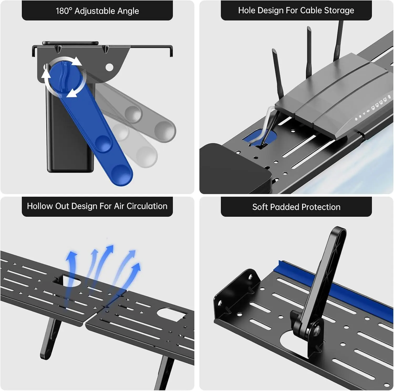 Estante flotante ajustable de acero para gatos y perros