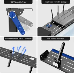 Estante flotante ajustable de acero para gatos y perros