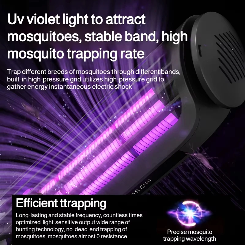 Lámpara antimosquitos eléctrica, repelente de plagas en forma de concha, lámpara LED con carga USB, trampa para mosquitos, novedad de 2025 - imagen 3