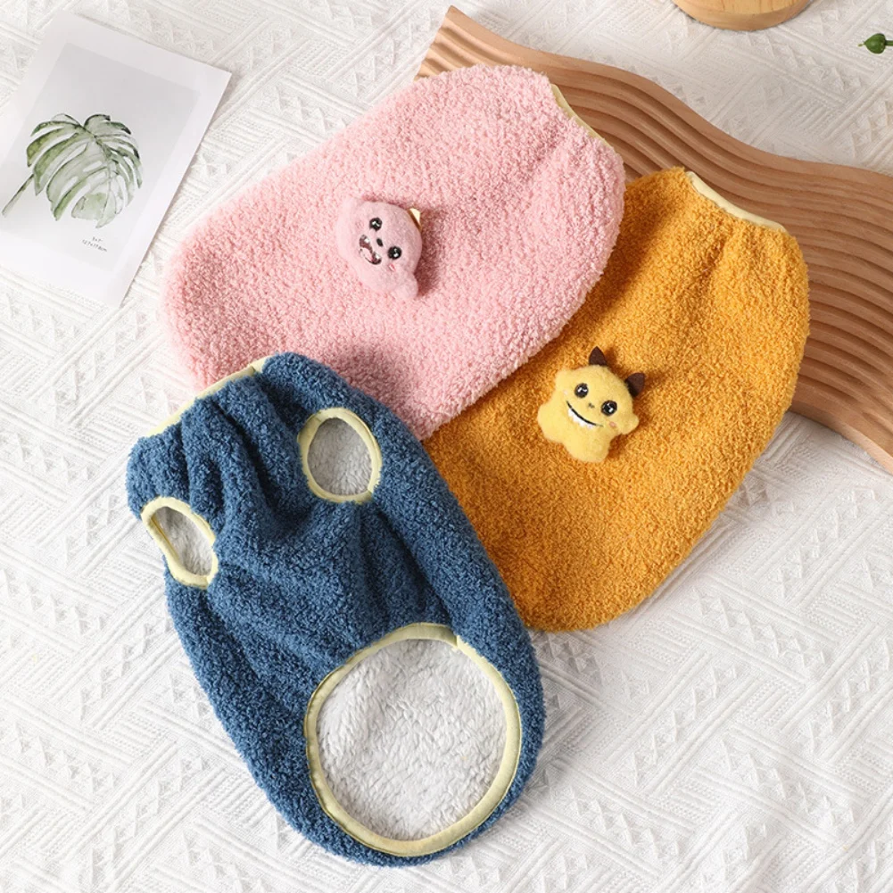 Ropa de lana para mascotas, chaleco para perros pequeños y medianos, camisa cálida de invierno, abrigo para perros, chaqueta para cachorros y gatos, disfraz para perros - imagen 2