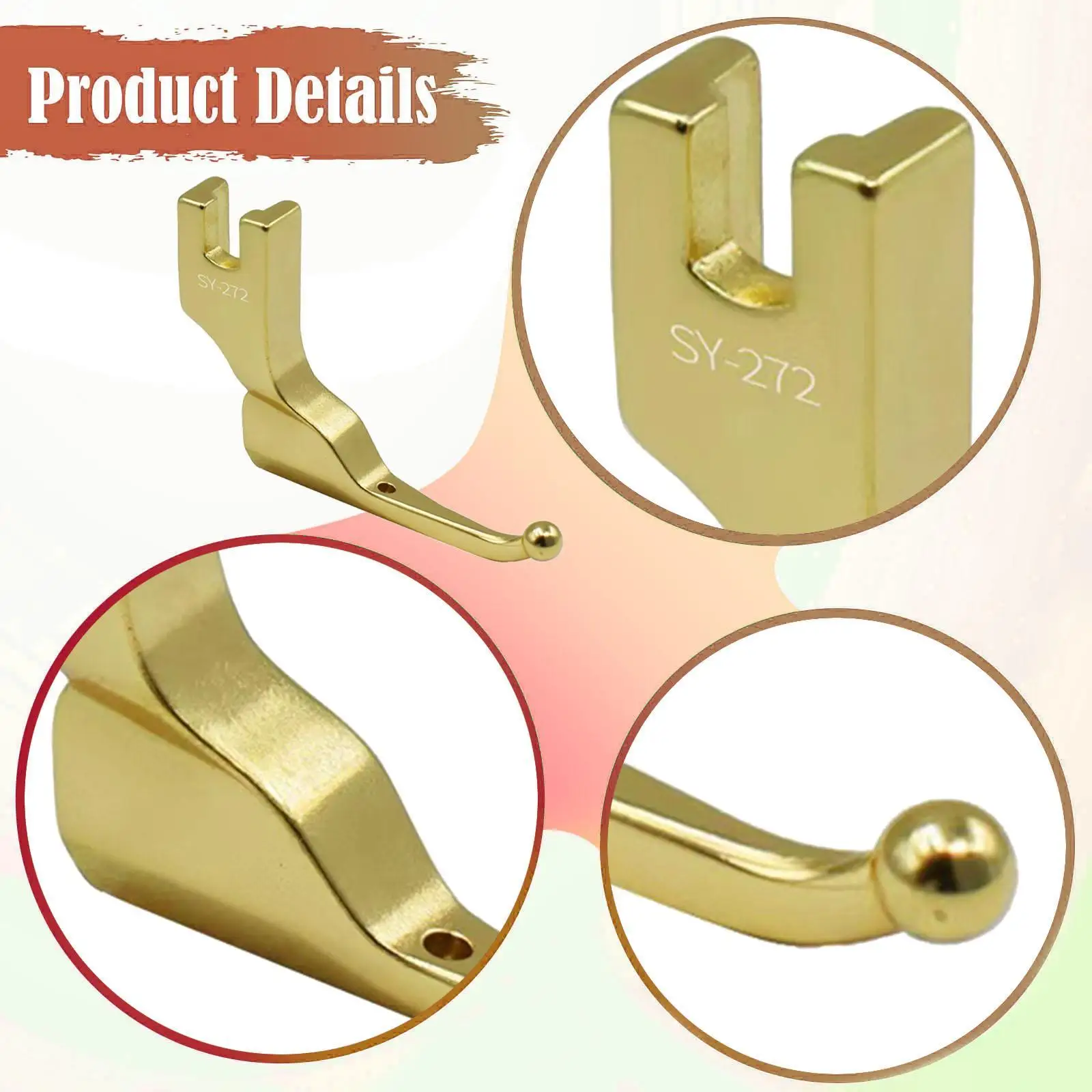 Prensatelas profesional de cuentas de lentejuelas de Metal, alimentación de tela suave para costura y accesorios industriales - imagen 5