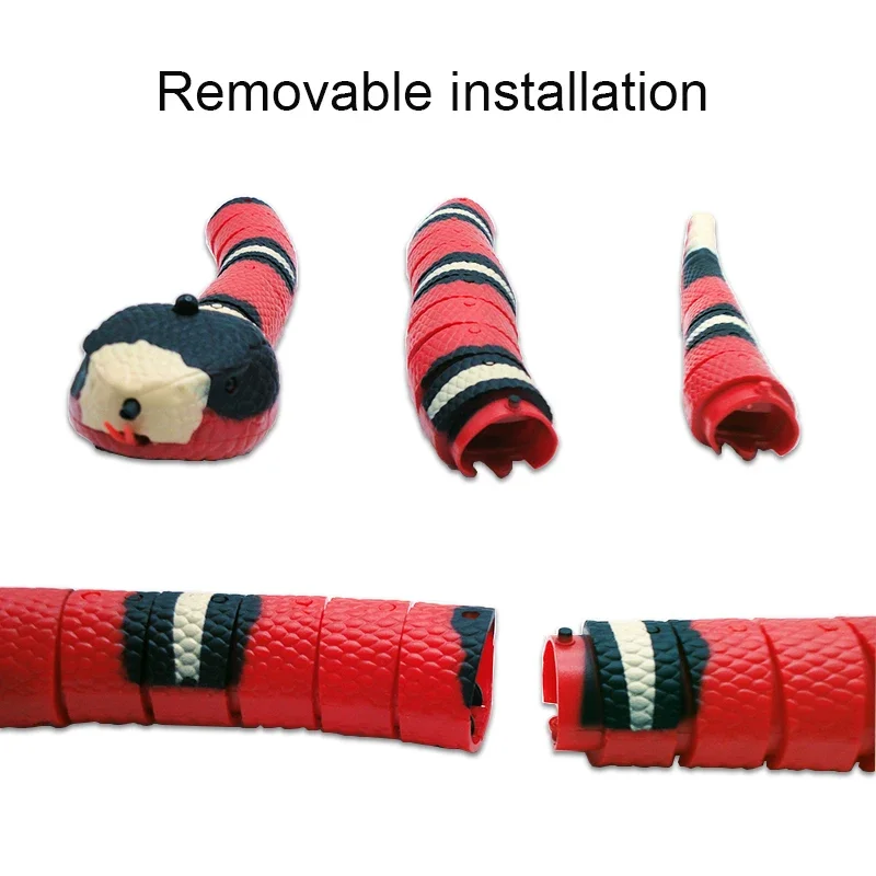 Juguetes para gatos con detección inteligente, juguete interactivo estimulante de serpiente para gatitos, mascota automática, carga USB, juego para niños - imagen 4