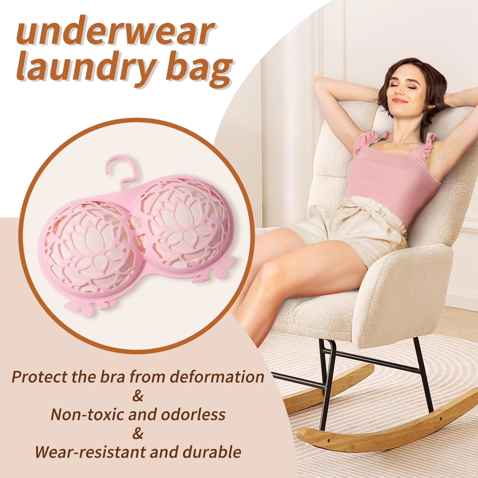 Soporte antideformación para ropa interior de lavado a máquina, bolsa para sujetador, bolsa para ropa interior, soporte especial para ropa interior de lavado - imagen 3