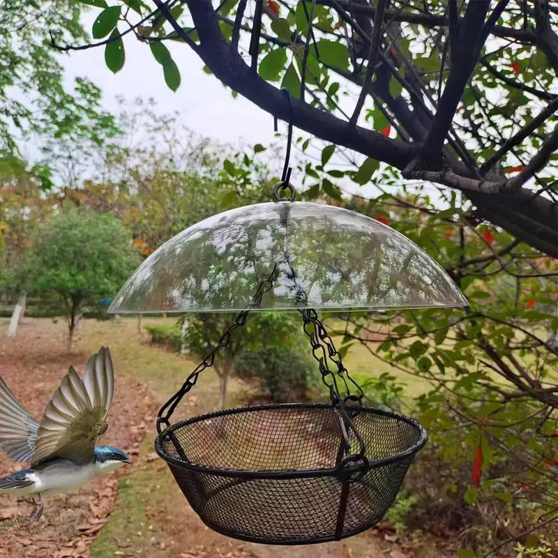 Comedero de Metal para pájaros colgante exterior para jardín a prueba de ardilla, suministros de alimentación de aves prácticos y duraderos para el hogar, césped, Patio y jardín - imagen 3