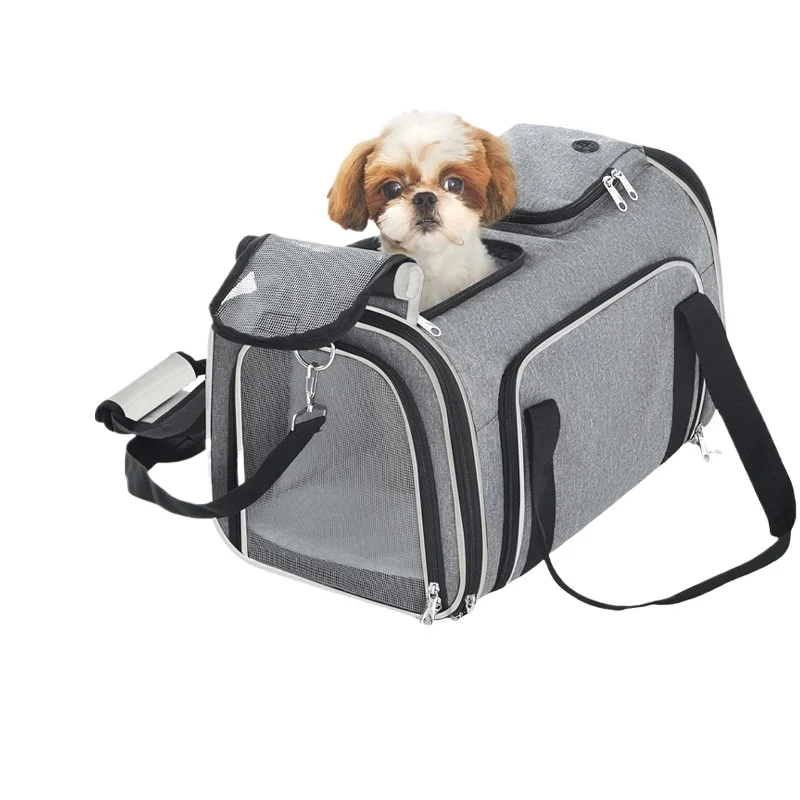 Bolso portátil multifuncional de doble cara para expansión de mascotas, gran capacidad, transpirable, para viajes al aire libre, gato, perro, portátil Universal - imagen 4