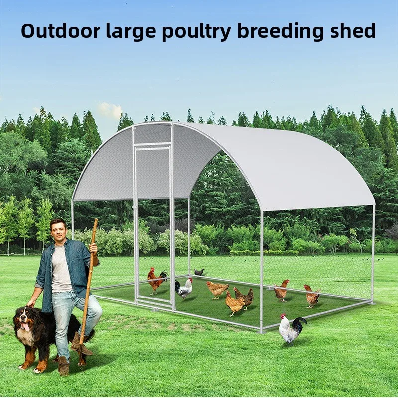 Nidos de cobertizo para cría de patos y pollos a gran escala para exteriores, jaulas para aves de corral de granja resistentes a la intemperie, accesorios simples y transpirables para suministros para mascotas