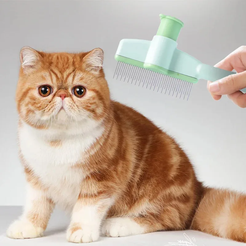 1 Uds. Cepillo de masaje para el cuidado de gatos, peine para mascotas, cepillo profesional para quitar el pelo de mascotas con nudo abierto, peine duradero para gatitos, accesorios para mascotas - imagen 4
