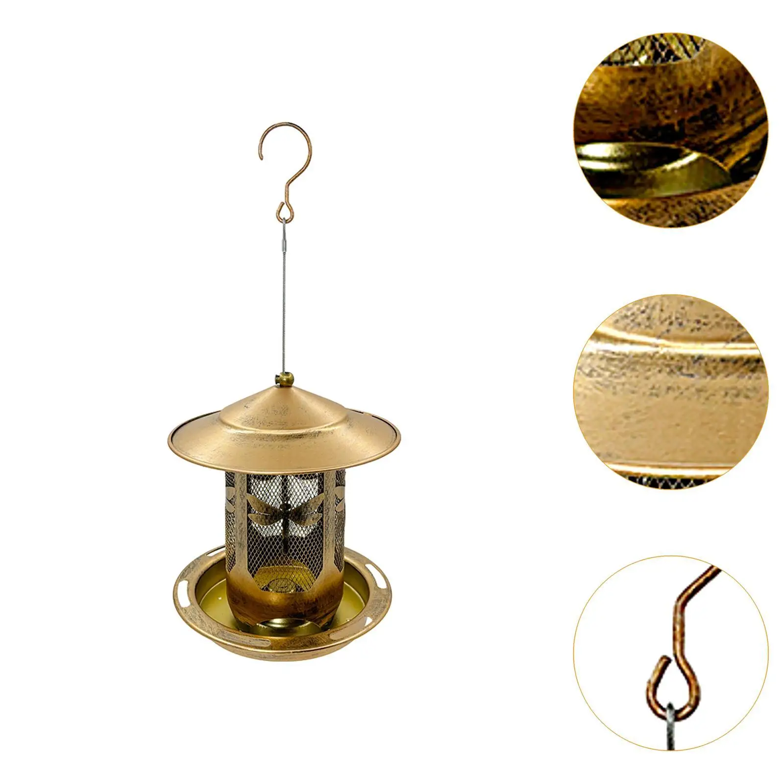 Hanging Bird Feeder Ornament Creative Easy to Use Decorative Accessories Decoration Feeding Tool for Outside Backyard Garden