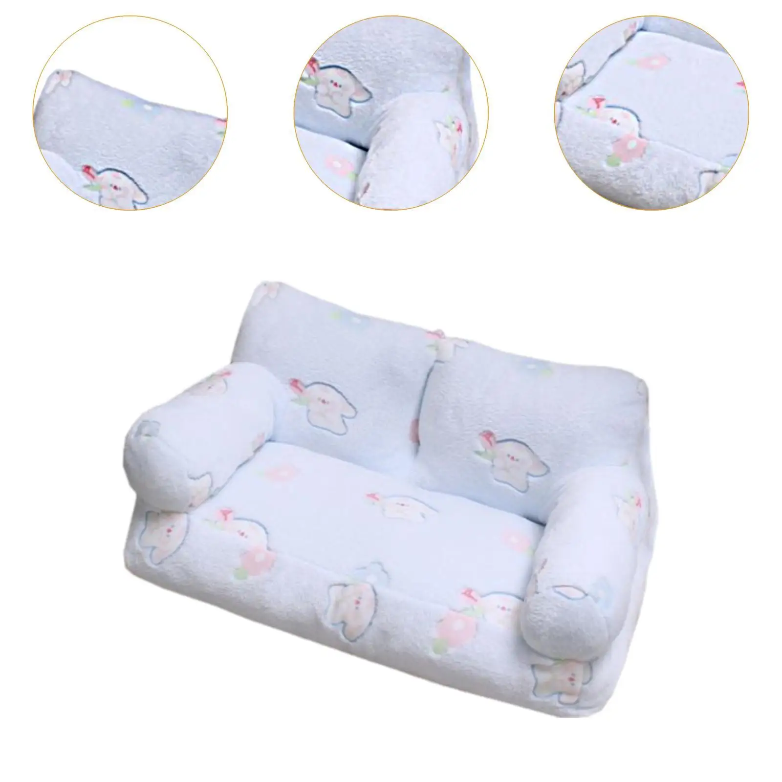 Pet Sofa Bed All Seasons Non Slip Base Soft Comfortable Pet Couch Puppy Sleeping Bed for Cat Small Dogs Kittens Puppy All Breed