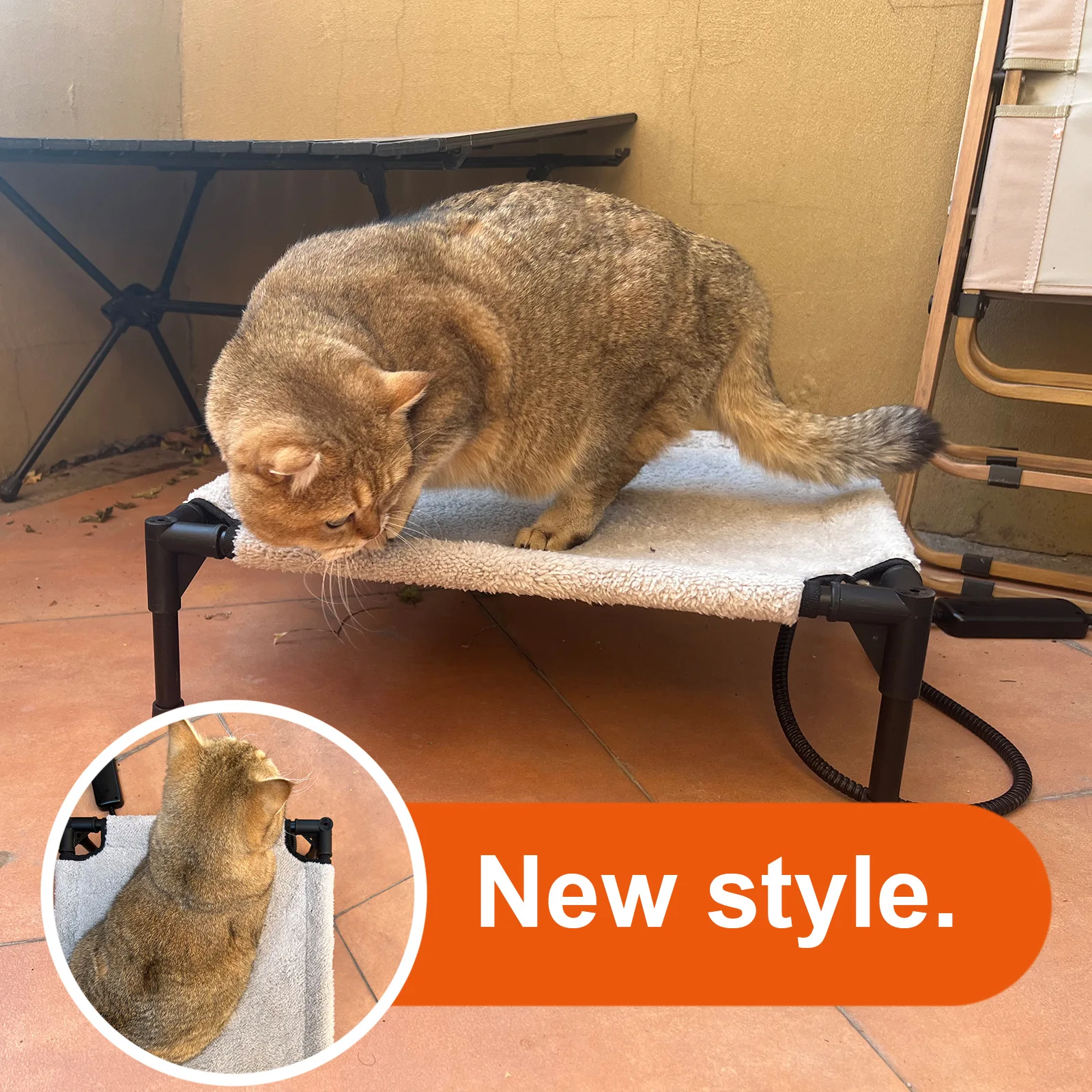 Pet Heating Pad Camp Bed Soft and Comfortable A Variety of Fabrics Are Available Dog and Cat High Bed Pet Products - imagen 3