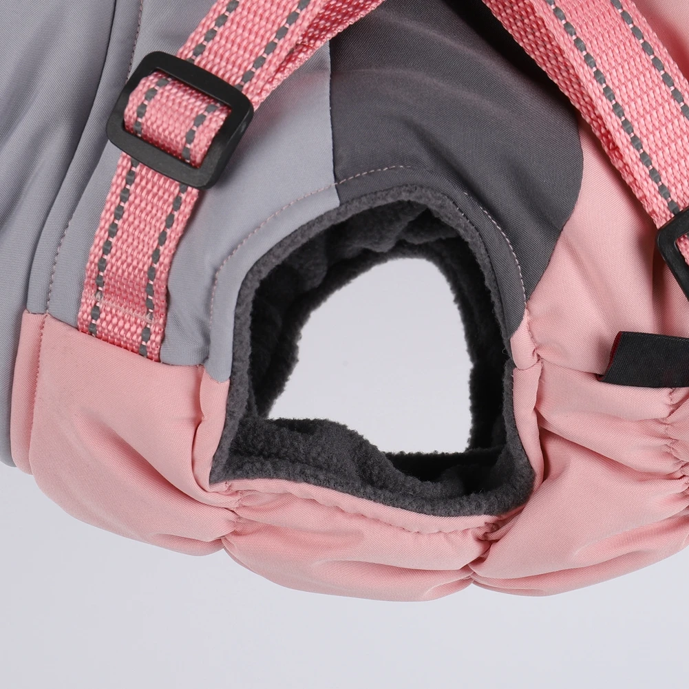 Ropa cálida de invierno para mascotas con arnés, chaqueta impermeable para perros pequeños y medianos, chaleco para Chihuahua, trajes de Bulldog Francés - imagen 4