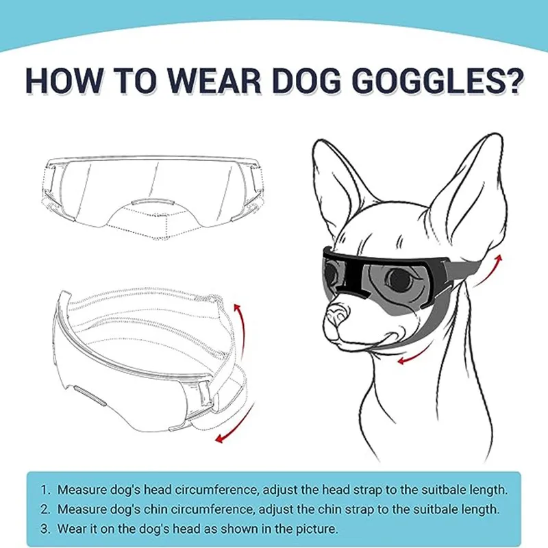Gafas de sol anti-UV para mascotas, lentes a prueba de viento y lluvia para viajes al aire libre, suministros para mascotas, nuevo diseño - imagen 5