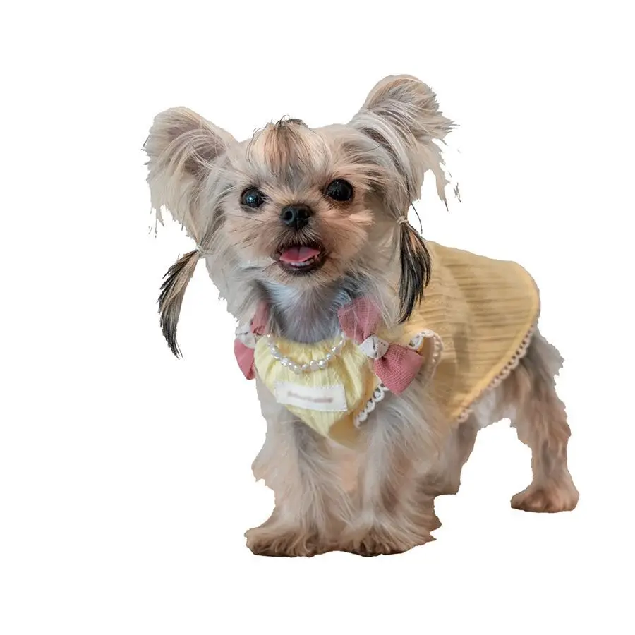 Ropa de dormir de helado para primavera y otoño para mascotas, ropa de peluche para perros pequeños, camiseta sin mangas holgada, ropa para perros pequeños, ropa para cachorros - imagen 5