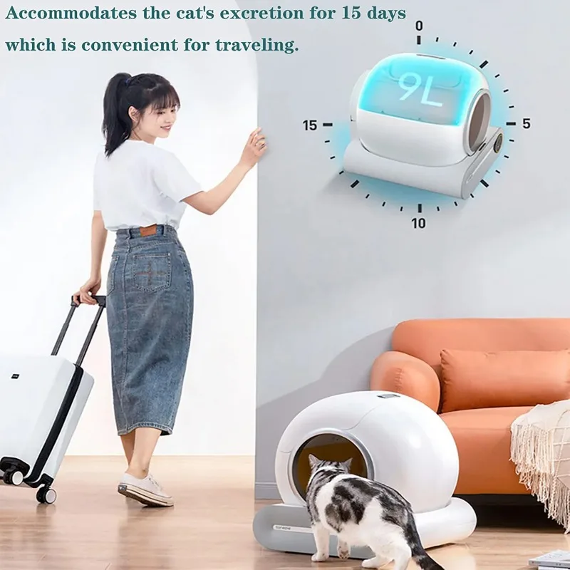 Tonepie 65L Automatic Smart Cat Litter Box Self Cleaning Fully Enclosed Cat Litter Box Pet Toilet Litter Tray - imagen 2