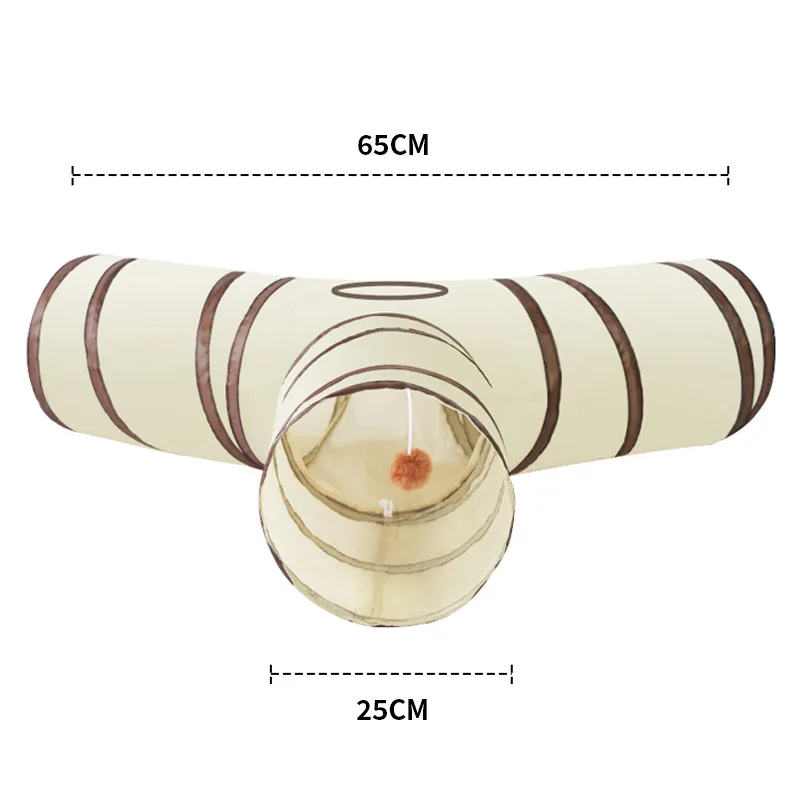 Túnel para gatos de formas largas T/Y, túnel de juego para gatos, plegable, divertido, interactivo, juguetes para jugar en interiores, juegos, cubos para gatitos, suministros para mascotas - imagen 5