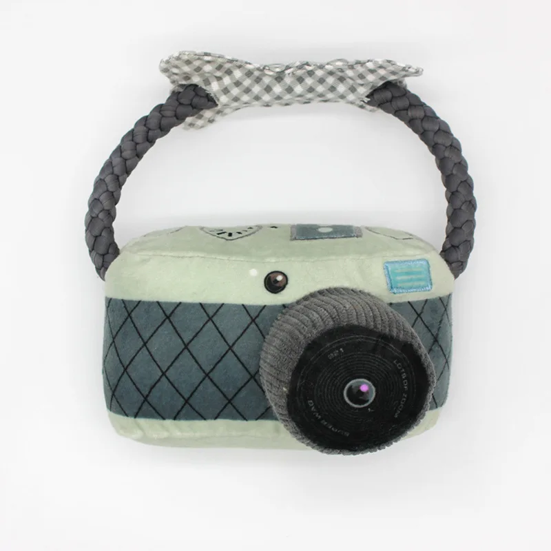 Cámara de peluche para perros, juguete de Limpieza de dientes, productos para mascotas, juguete Molar de sonido para masticar divertido, suministros interactivos - imagen 5