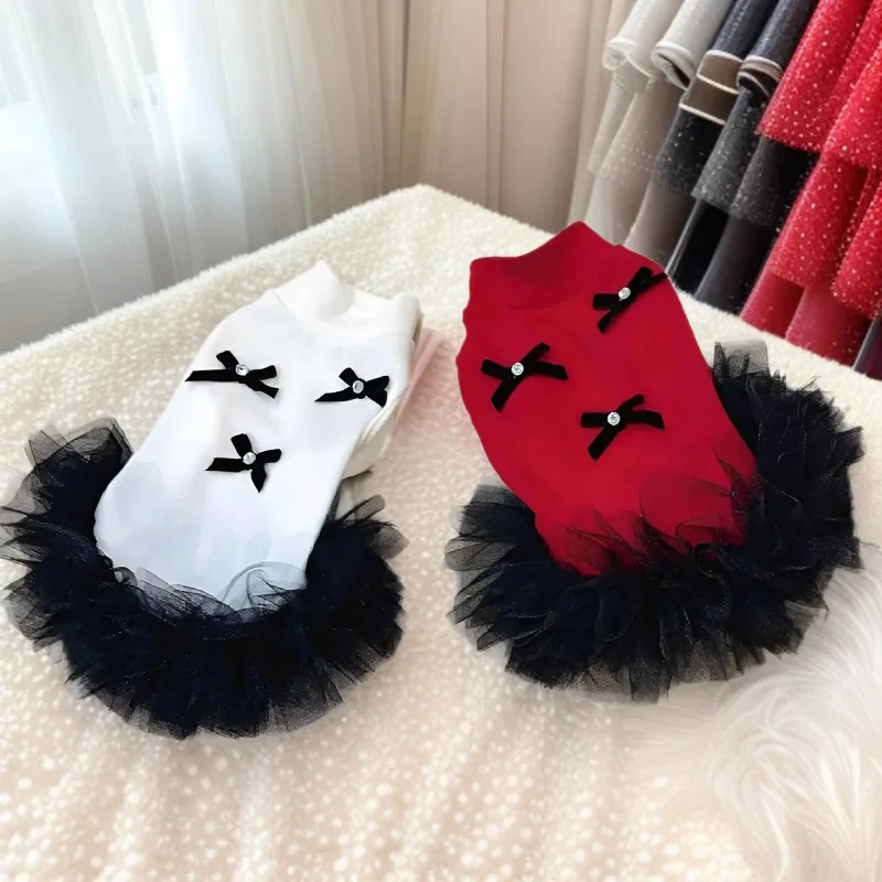 Faldilla térmica de tul con lazo para perros y gatos - imagen 4