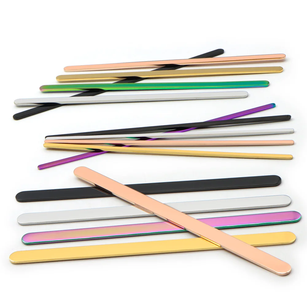 Brazalete abierto de 100mm y 160mm, accesorio de acero inoxidable, tiras rectangulares personalizadas, etiqueta de identificación de nombre, piezas, venta al por mayor - imagen 2