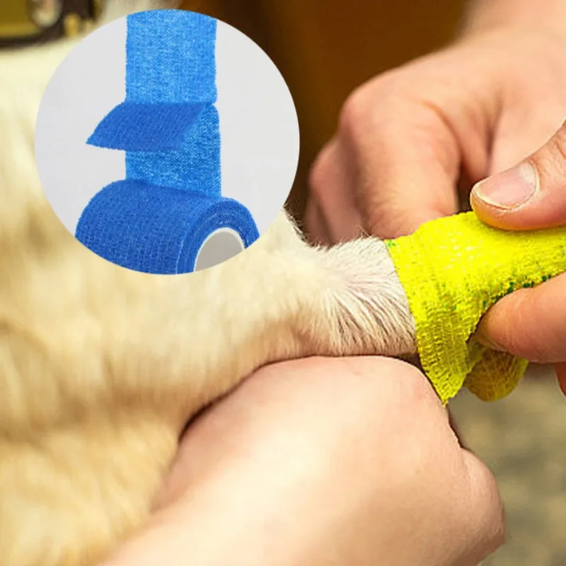 Vendaje elástico para mascotas, se puede rasgar a mano, tela para encuadernación de suciedad para perros al aire libre, vendaje portátil ligero y transpirable, suministros de productos para mascotas - imagen 5