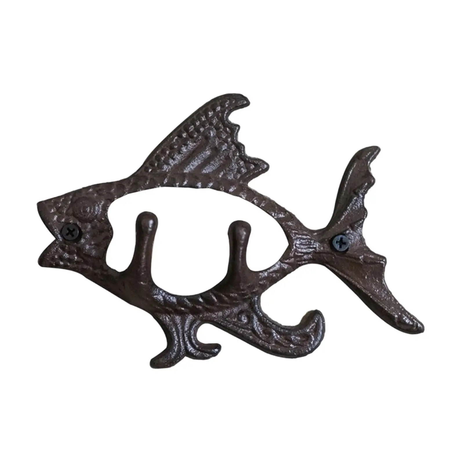 Fish Wall Hanger Iron Creative Animal Statue,Hat Holder Coat Hook Home Decoration for Office Dorm Home Dining Room Birthday Gift