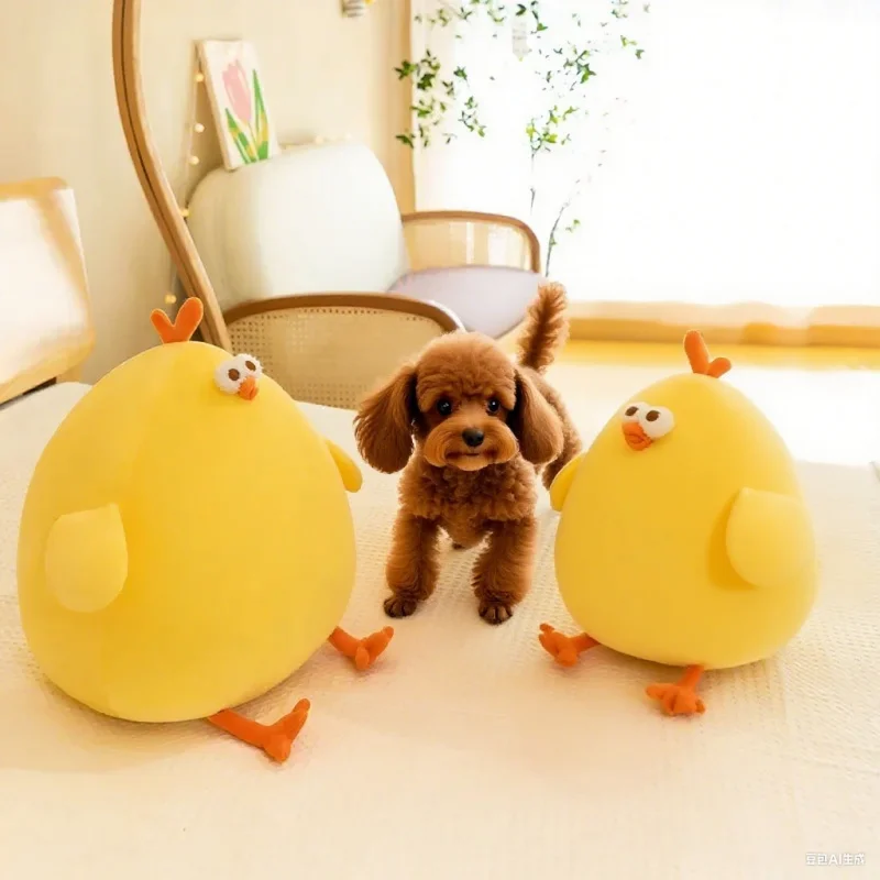 Divertido pollo gordo, juguete para perros, simulación de felpa suave, lindo Animal relleno para masticar perros, regalo Ideal para festivales para propietarios de mascotas
