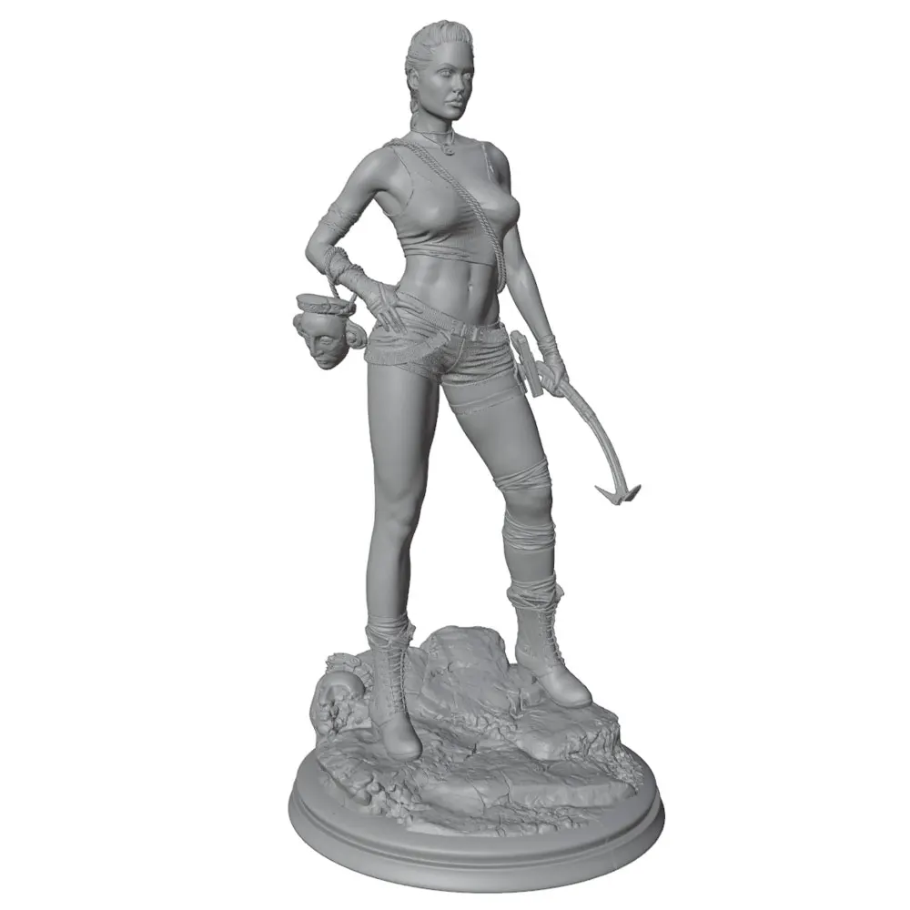 Figura mujer resina equipo escalada para juegos rol y coleccionismo - imagen 4