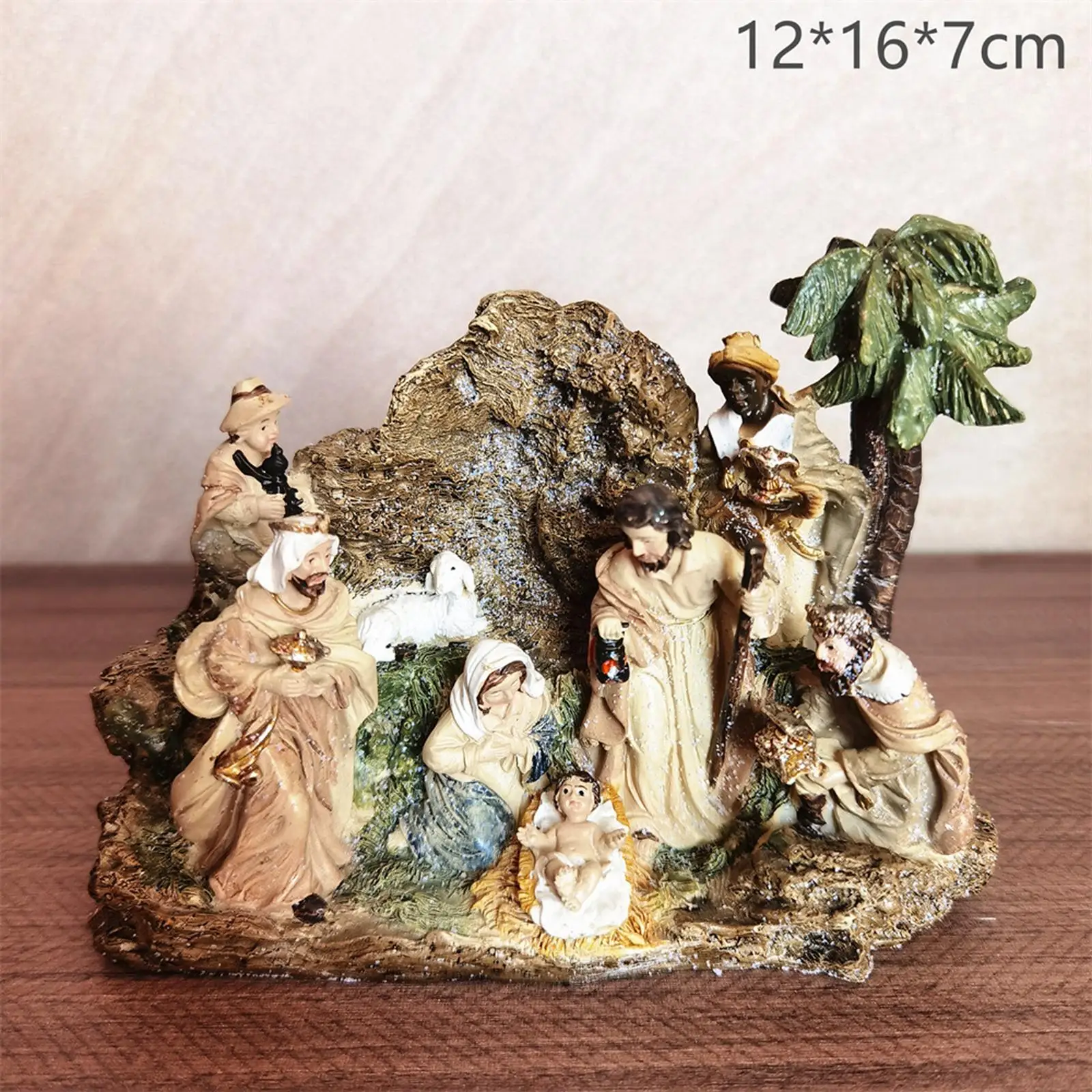 Nativity Figurine Figure Family Figurine Accessories Indoor Decoration Religious Craft Ornaments Sculpture for Countertop Nativity Figurine Figure Family Figurine Accessories Indoor Decoration Religious Craft Ornaments Sculpture for Countertop