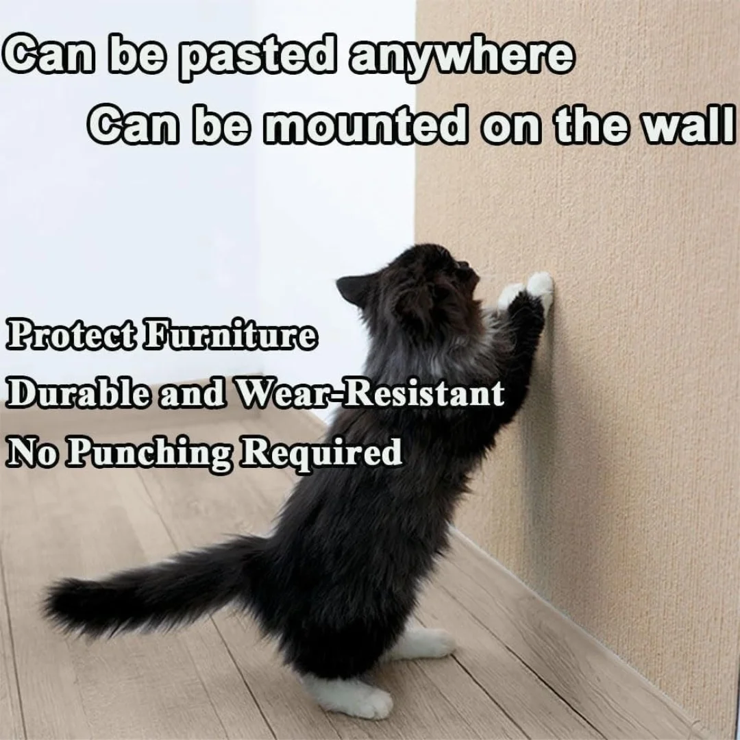 Estera de escalada para gatos montada en la pared, artefacto Teaser para gatos resistente al desgaste, rascador para gatos de escalada DIY, 1 paquete - imagen 3