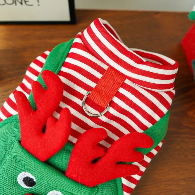 Ropa navideña para mascotas, abrigo para perros, ropa para gatos, disfraz de árbol de Papá Noel para cachorros, abrigo para Festival feliz, suministros al por mayor - imagen 5
