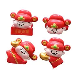 4 piezas mini estatuas Dios de la riqueza para escritorio - decoracion