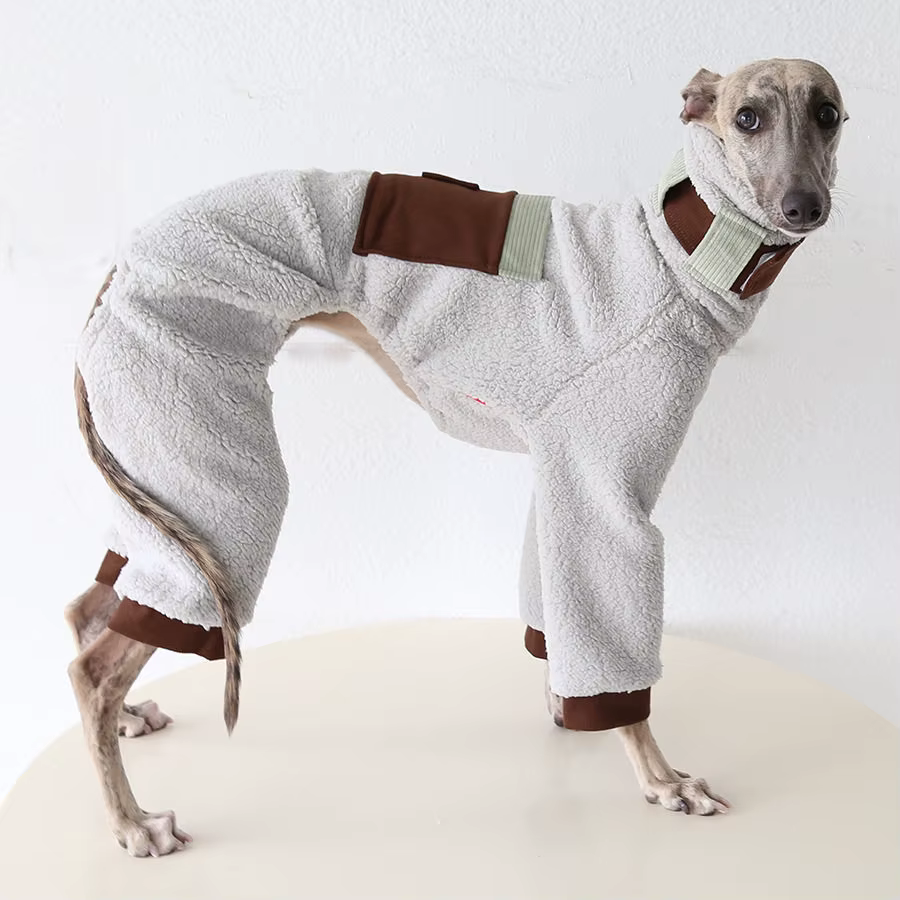 Sudadera con gorro de cuello alto para galgo y Whippet – Abrigo suave - imagen 3
