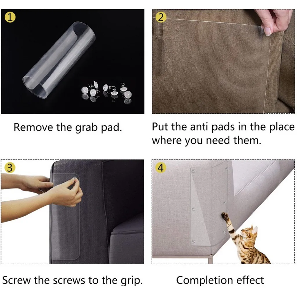 Poste rascador para gatos, doble cinta antiarañazos, Protector de muebles, protección para sofá - imagen 2