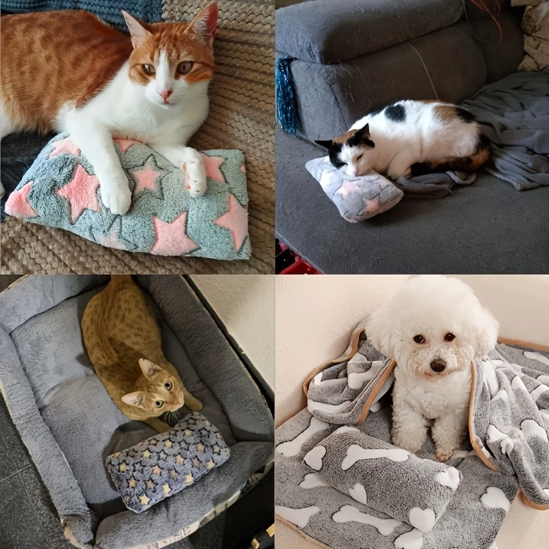 1 almohada cuadrada de poliéster suave, almohada que reduce el corazón para gatos y jugar con perros para dormir, cojín de felpa para mascotas, cojín de sofá para perros y gatos pequeños lavable a máquina, adecuado para gatitos, cachorros y perros jóvenes - imagen 5