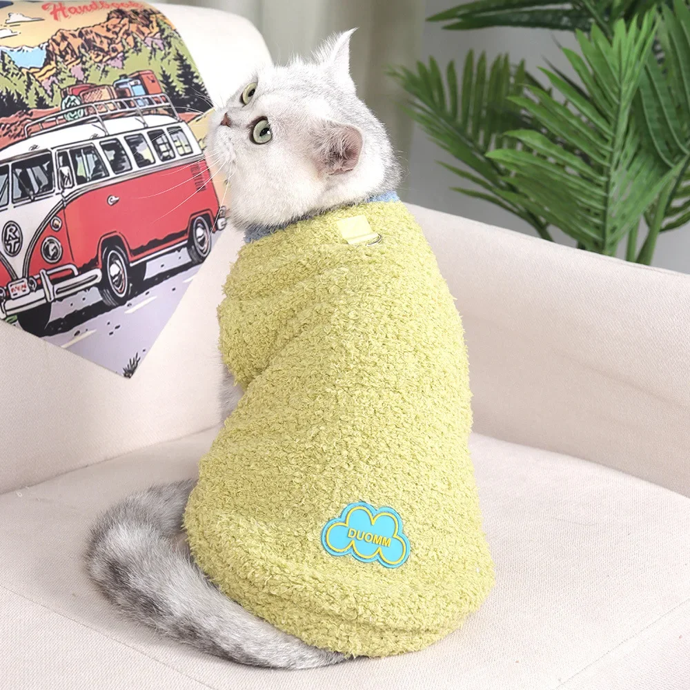 Recién llegado, chaqueta para gatos, abrigo suave tipo nube para gatos para invierno, ropa gruesa y cálida para mascotas, ropa de disfraz, chaqueta de invierno para mascotas Katze - imagen 3