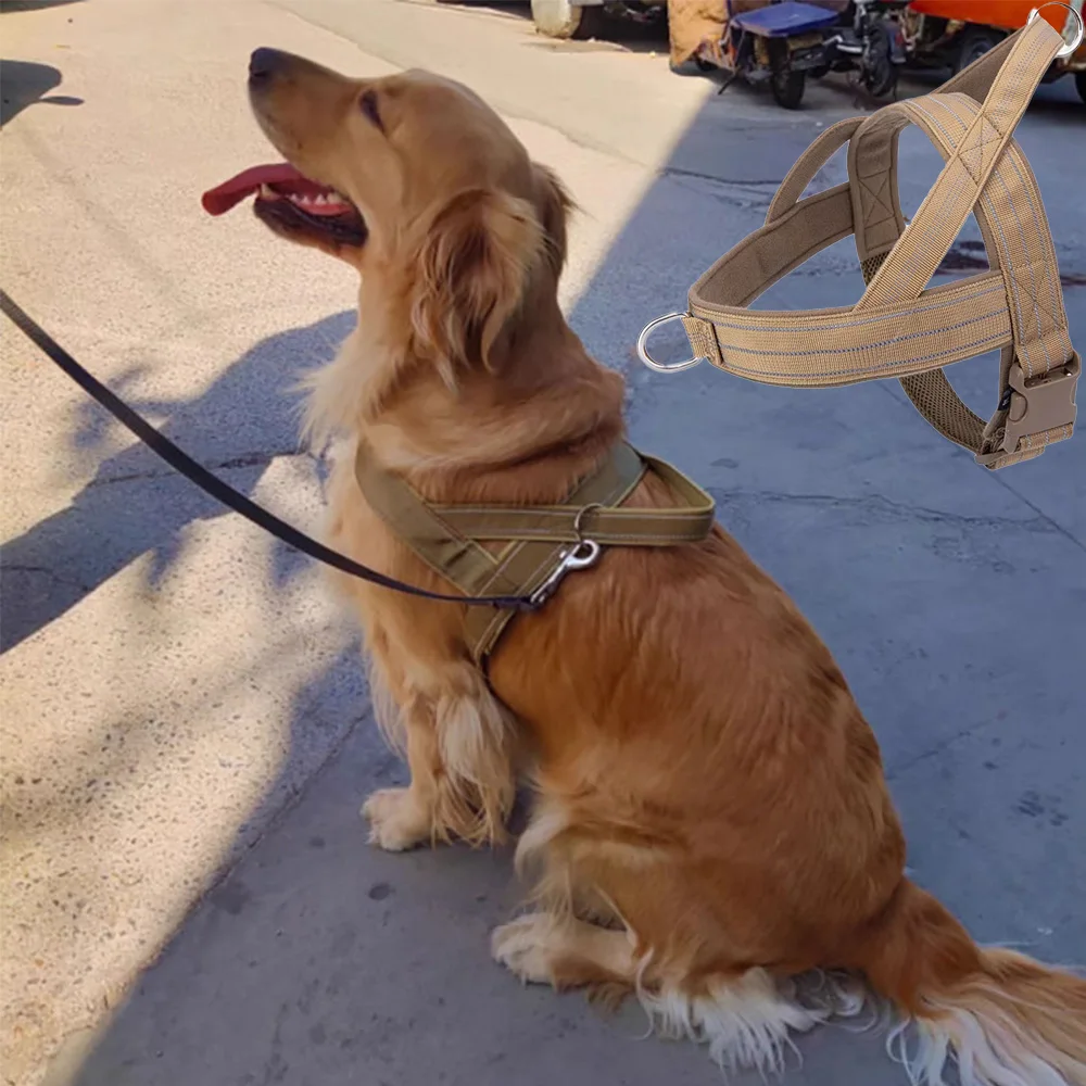 Arnés reflectante sin tirones para perros, chaleco con correa para el pecho, diseño para perros pequeños a grandes y cachorros, accesorio para mascotas para aventuras al aire libre - imagen 4