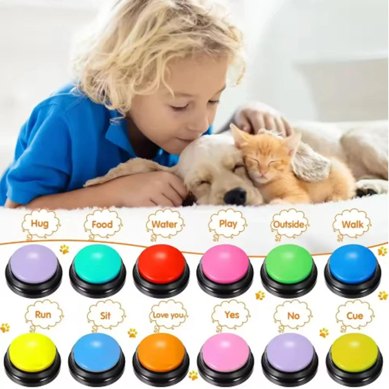 Botones parlantes para perros y gatos – Juguete divertido interactivo