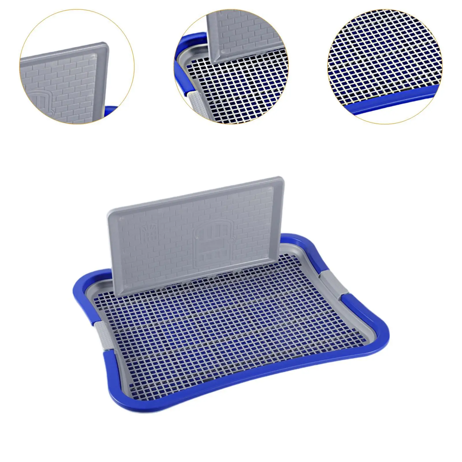 Dog Toilet, Urinal Puppy Pee Pad with Wall, Potty Train, Pet Training Toilet Tray for Dogs, Cats, Hamster