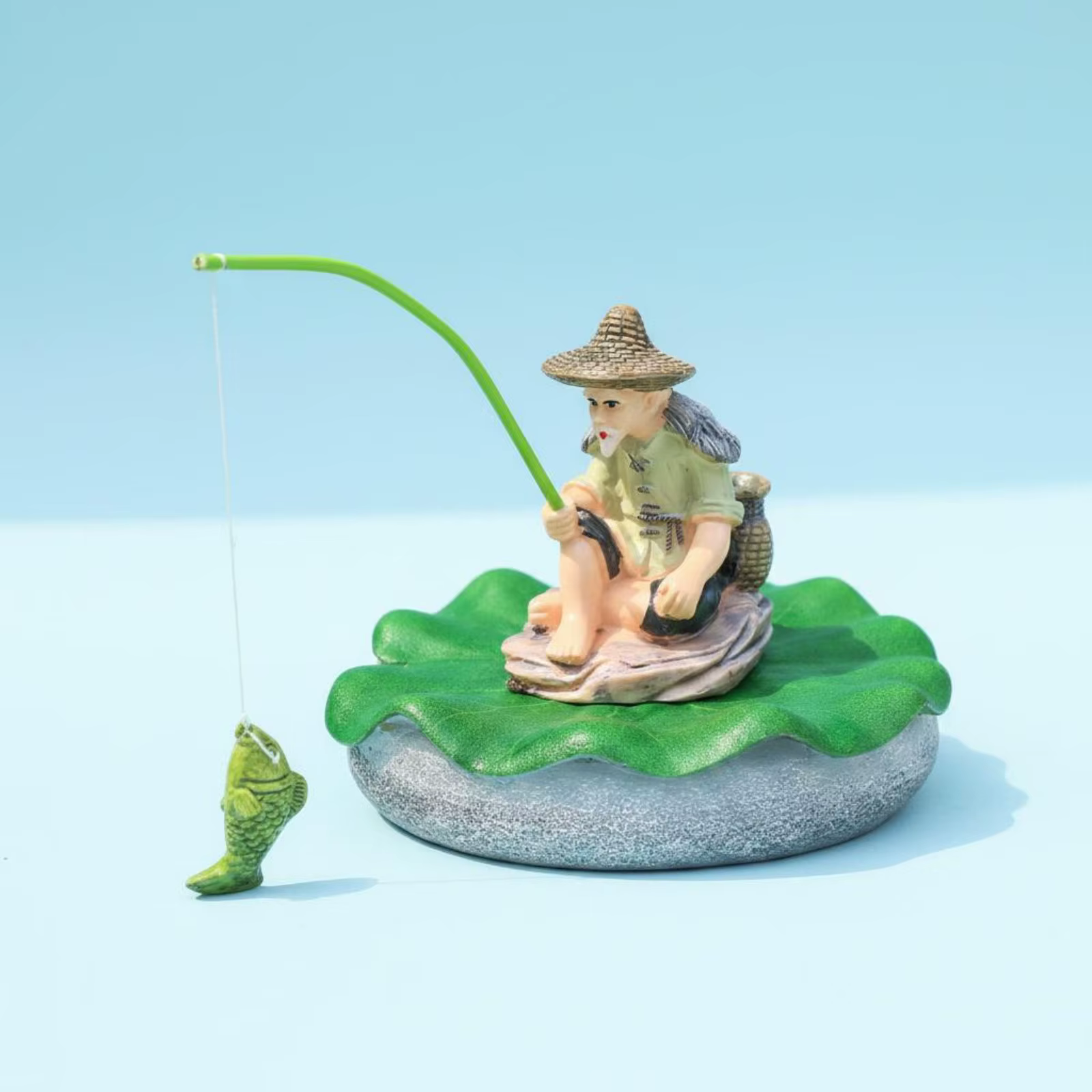 Figura de pescador flotante para estanques y fuentes decorativas - imagen 2