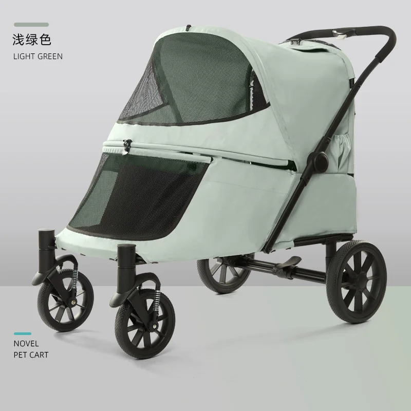 Cochecitos para perros y gatos para personas mayores arriba y abajo al aire libre con cochecitos para mascotas trepadoras, suministros plegables para carrito de perros - imagen 4