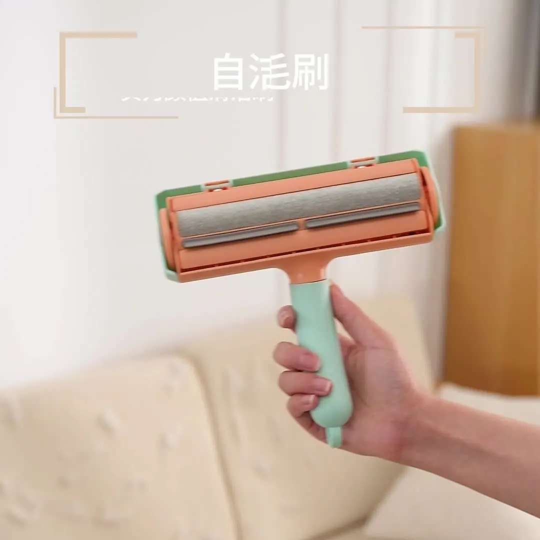 Rodillo removedor de pelo para mascotas, eliminador de pelusas para perros y gatos, autolimpiante, removedor de pelo para mascotas, limpieza con una sola mano - imagen 2