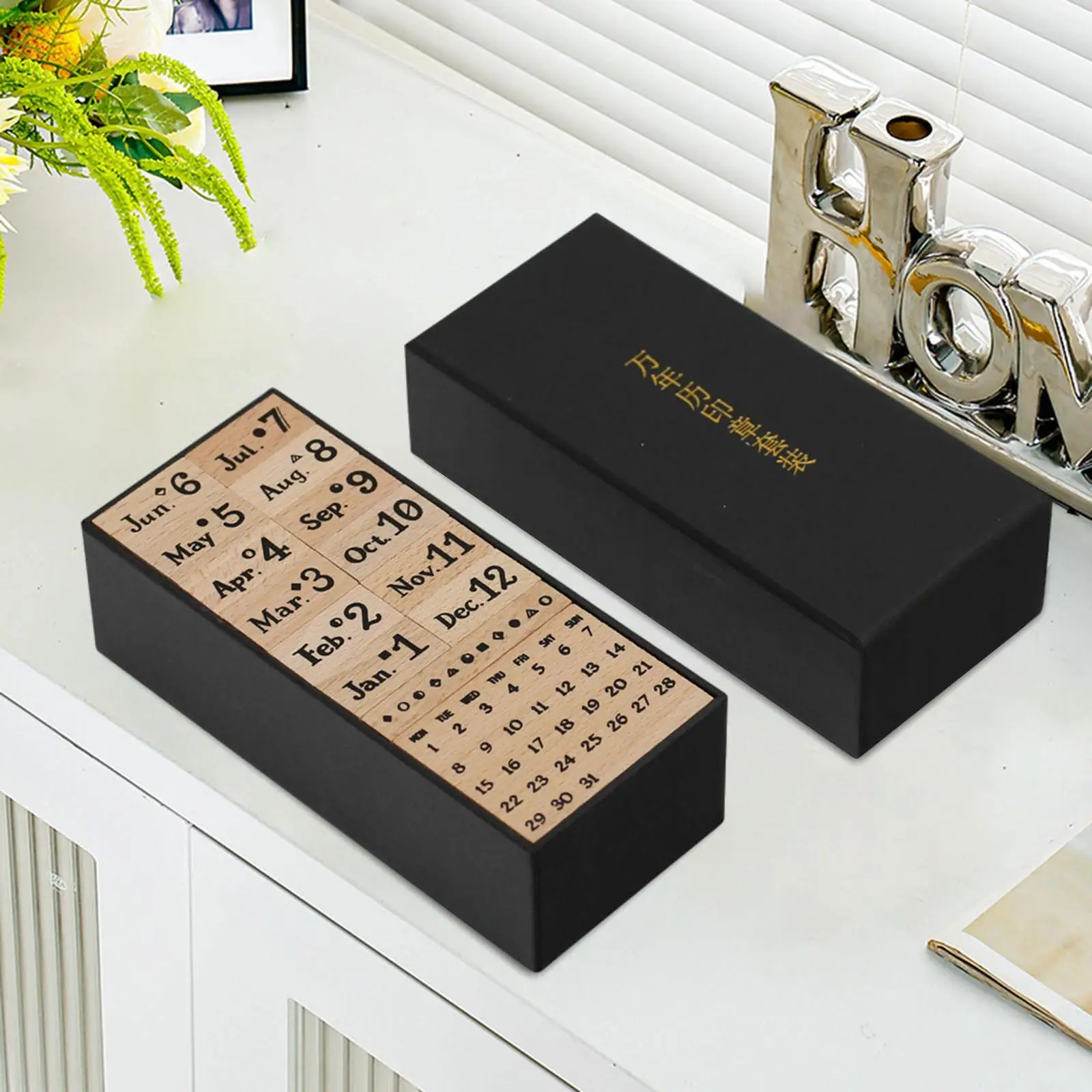 Sellos de madera multiusos, juego de estampado de calendario creativo para álbum de recortes, diario de balas y suministros de álbum decorativo - imagen 4