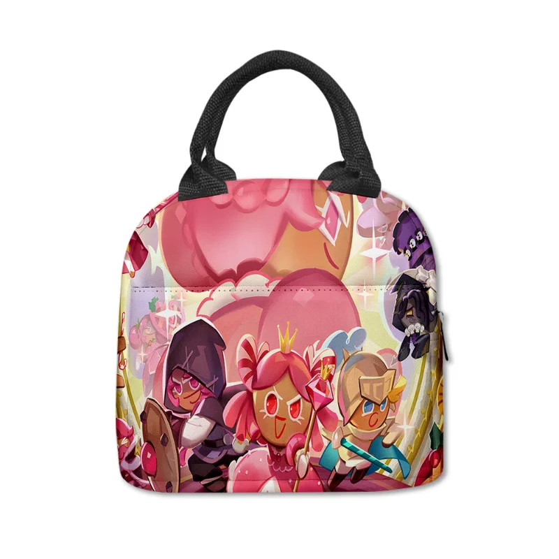 Cookie Run: Kingdom Shadow Milk Cookie Bolsa de hielo portátil de dibujos animados Anime Kawaii Estudiantes Bolsa de almuerzo aislante Útiles escolares Regalo - imagen 2
