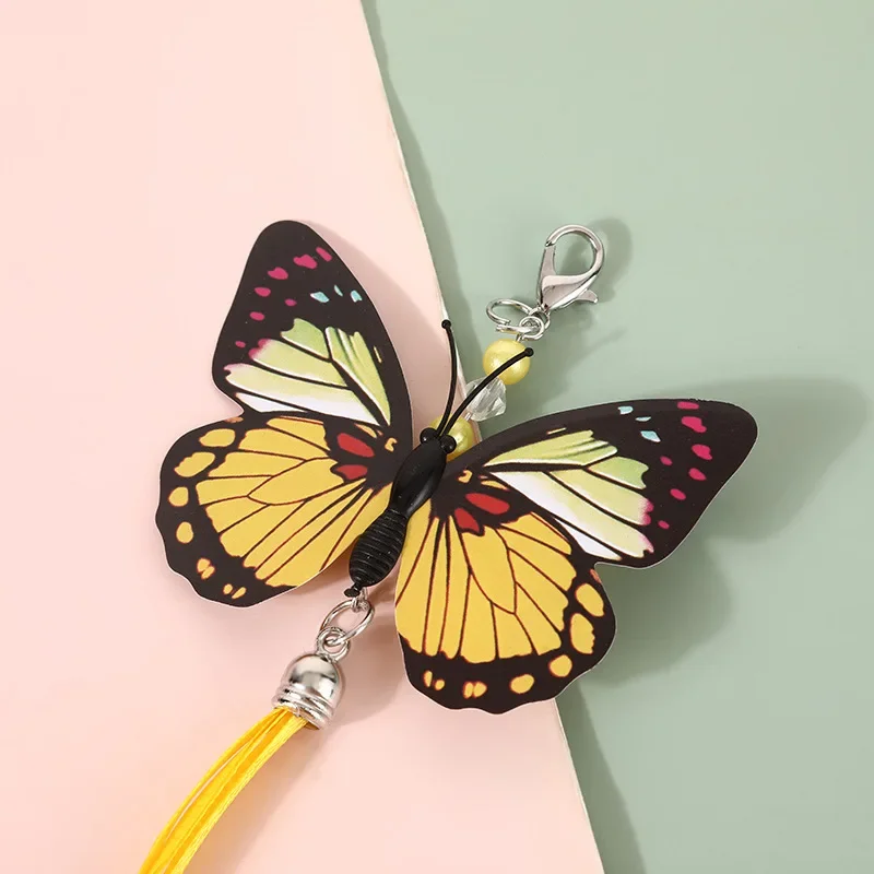 Divertido rompecabezas para gatos con campana, colgante de mariposa, libélula, cabezal de repuesto, varilla para gatito, juguete, varita de caña de pescar interactiva - imagen 5